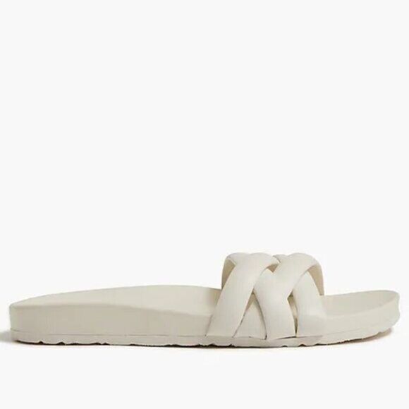J Crew Women's Crisscross Slide‎ Sandals Ivory - Picture 2 of 2